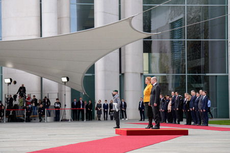 Empfang der Ministerpräsidentin von Lettland in Berlin
