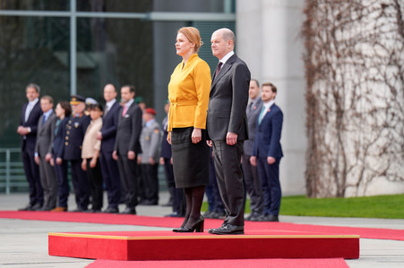 Empfang der Ministerpräsidentin von Lettland in Berlin