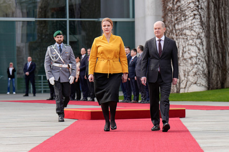 Empfang der Ministerpräsidentin von Lettland in Berlin