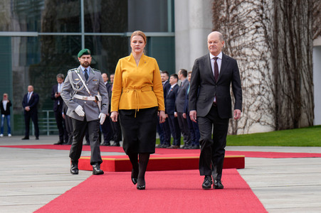 Empfang der Ministerpräsidentin von Lettland in Berlin