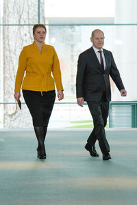 Empfang der Ministerpräsidentin von Lettland in Berlin