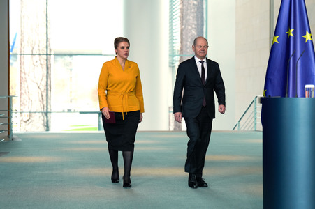 Empfang der Ministerpräsidentin von Lettland in Berlin