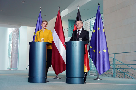 Empfang der Ministerpräsidentin von Lettland in Berlin