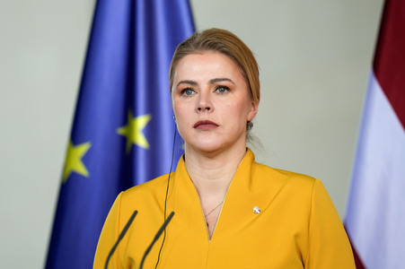 Empfang der Ministerpräsidentin von Lettland in Berlin