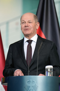 Empfang der Ministerpräsidentin von Lettland in Berlin