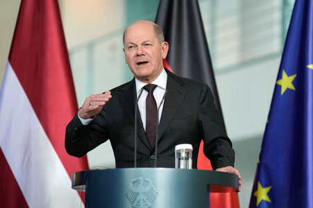 Empfang der Ministerpräsidentin von Lettland in Berlin