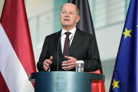Empfang der Ministerpräsidentin von Lettland in Berlin