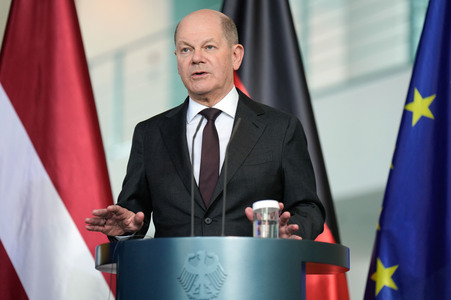 Empfang der Ministerpräsidentin von Lettland in Berlin
