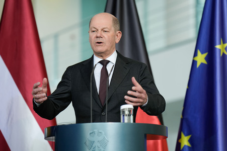 Empfang der Ministerpräsidentin von Lettland in Berlin
