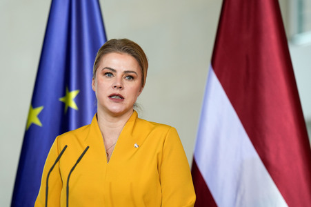 Empfang der Ministerpräsidentin von Lettland in Berlin