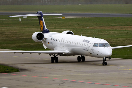 Vorerst letzte Maschine der Lufthansa am Bodensee-Airport Friedrichshafen