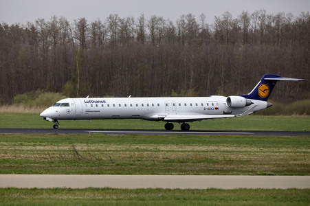 Vorerst letzte Maschine der Lufthansa am Bodensee-Airport Friedrichshafen