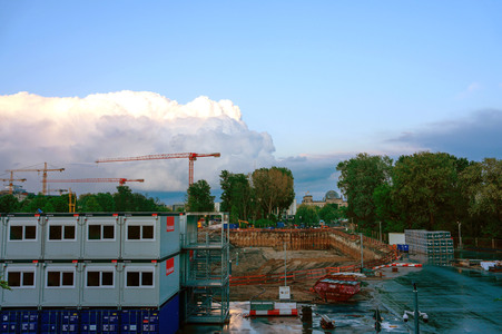 Baustelle zum Erweiterungsbau des Kanzleramtes in Berlin