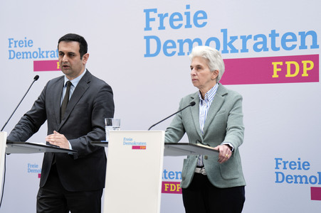 Pressekonferenz der FDP zur Europawahl in Berlin