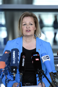 Pressestatement von Nancy Faeser in Berlin