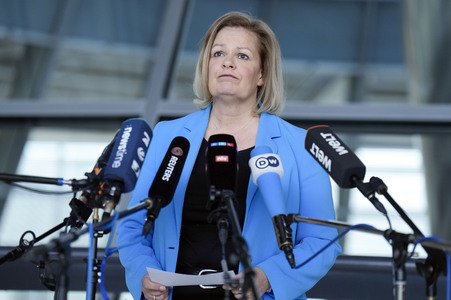 Pressestatement von Nancy Faeser in Berlin