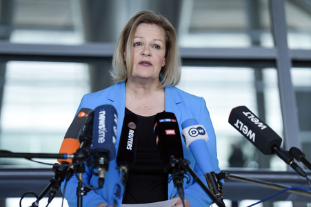 Pressestatement von Nancy Faeser in Berlin