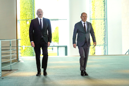 Empfang des Präsidenten von Aserbaidschan in Berlin