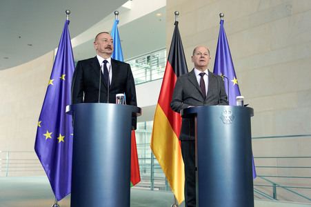 Empfang des Präsidenten von Aserbaidschan in Berlin