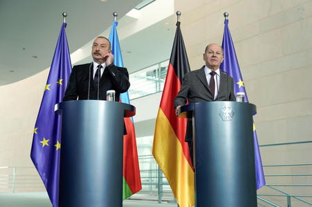 Empfang des Präsidenten von Aserbaidschan in Berlin