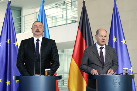 Empfang des Präsidenten von Aserbaidschan in Berlin