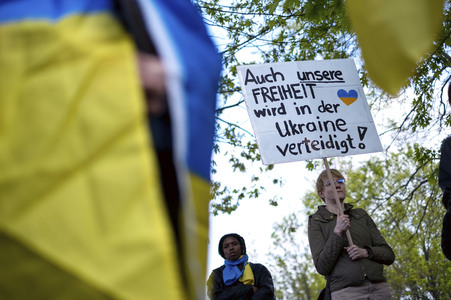 Ukrainer demonstrieren in Berlin