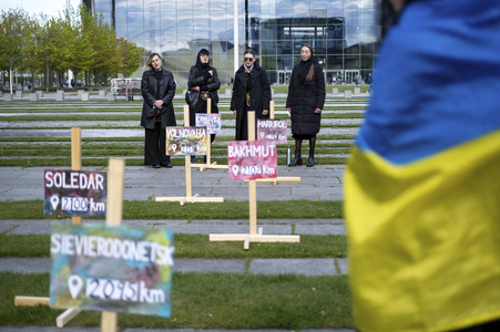 Ukrainer demonstrieren in Berlin