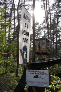 Protestcamp gegen die Erweiterungspläne des Tesla-Werks in Grünheide