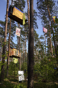 Protestcamp gegen die Erweiterungspläne des Tesla-Werks in Grünheide