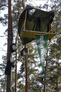 Protestcamp gegen die Erweiterungspläne des Tesla-Werks in Grünheide