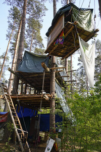 Protestcamp gegen die Erweiterungspläne des Tesla-Werks in Grünheide