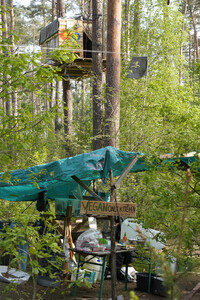 Protestcamp gegen die Erweiterungspläne des Tesla-Werks in Grünheide