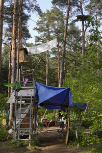Protestcamp gegen die Erweiterungspläne des Tesla-Werks in Grünheide