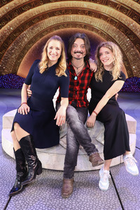 Besuch von Stefanie Hertel mit Familie beim Musical 'Hercules' in Hamburg
