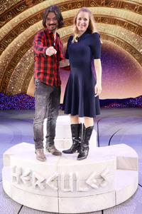 Besuch von Stefanie Hertel mit Familie beim Musical 'Hercules' in Hamburg