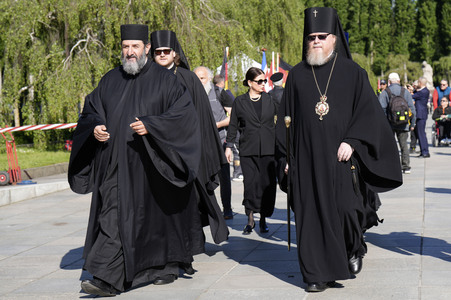 Gedenktag am Sowjetischen Ehrenmal Treptow in Berlin