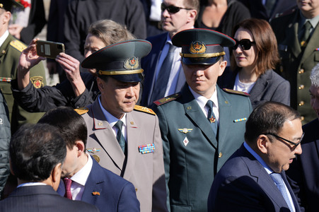 Gedenktag am Sowjetischen Ehrenmal Treptow in Berlin