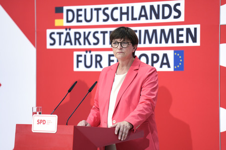 Pressekonferenz der SPD in Berlin