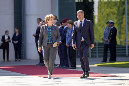 Empfang der Bundespräsidentin der Schweiz in Berlin