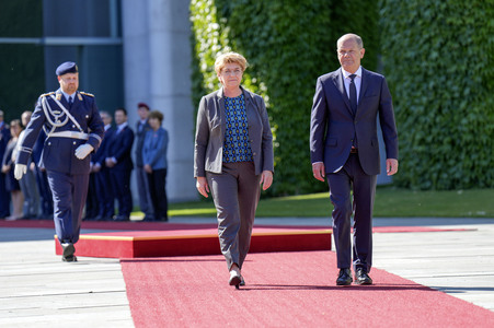 Empfang der Bundespräsidentin der Schweiz in Berlin