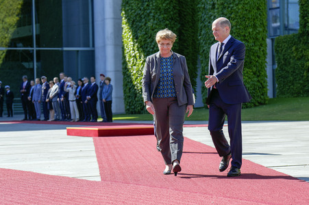 Empfang der Bundespräsidentin der Schweiz in Berlin