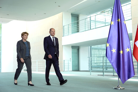 Empfang der Bundespräsidentin der Schweiz in Berlin