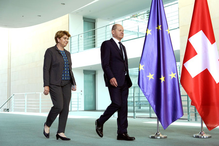 Empfang der Bundespräsidentin der Schweiz in Berlin