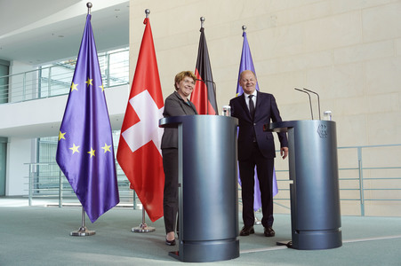 Empfang der Bundespräsidentin der Schweiz in Berlin