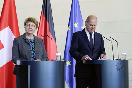 Empfang der Bundespräsidentin der Schweiz in Berlin