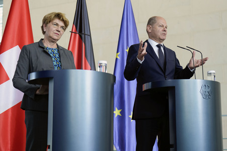 Empfang der Bundespräsidentin der Schweiz in Berlin