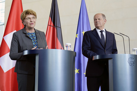 Empfang der Bundespräsidentin der Schweiz in Berlin