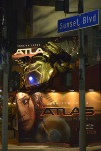 Werbung zum Netflix-Film 'Atlas' in Los Angeles