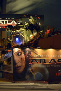 Werbung zum Netflix-Film 'Atlas' in Los Angeles