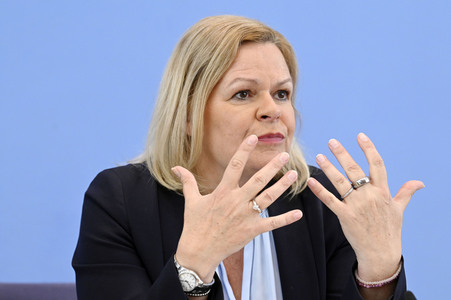 Bundespressekonferenz Fallzahlen für die Politisch Motivierte Kriminalität (PMK) 2023 in Berlin